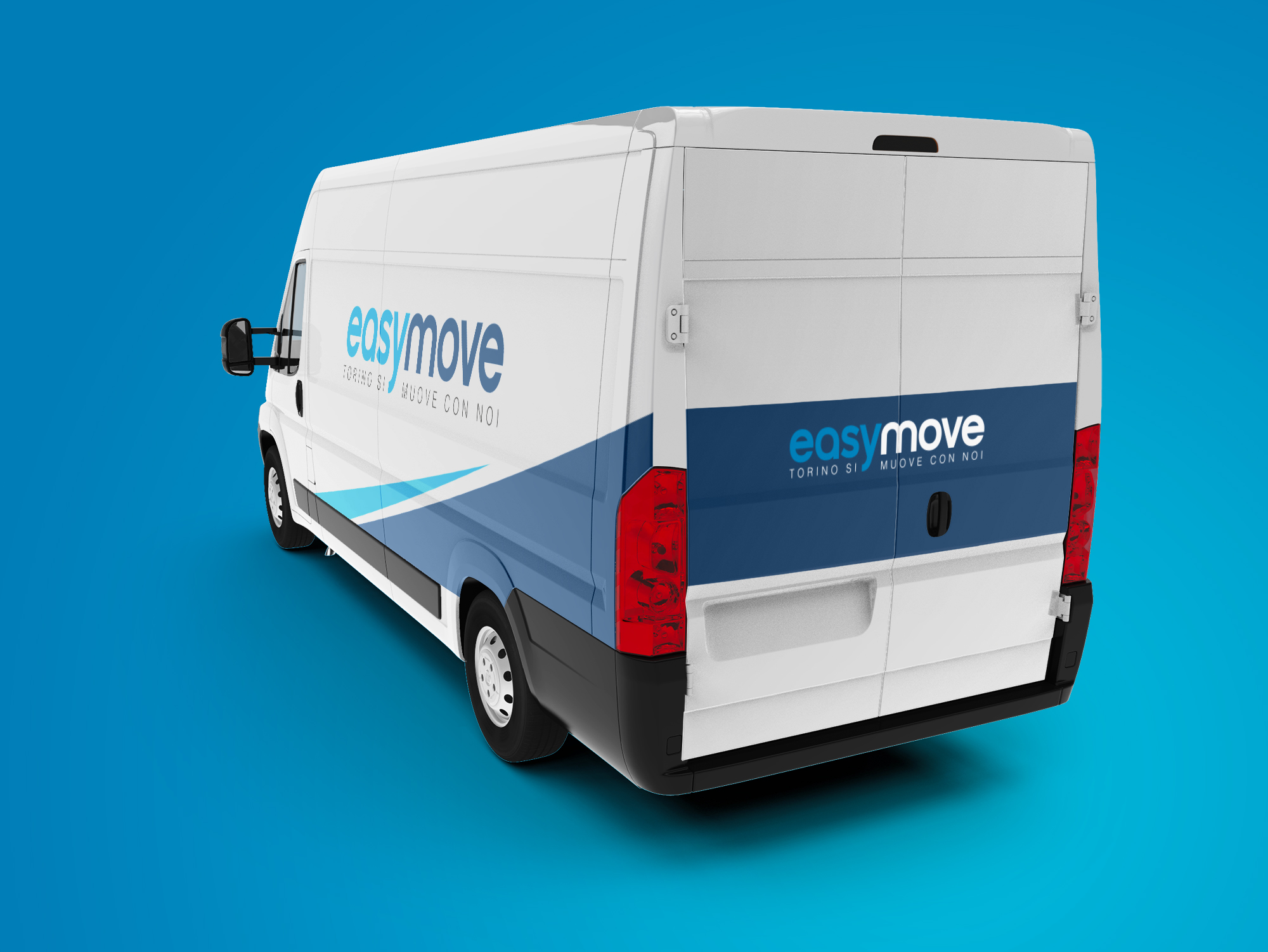 furgone easymove con brand aziendale, perfetto per ogni esigenza di trasporto
